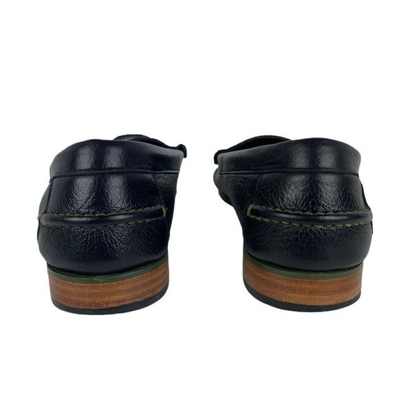 Bass Weejuns Ethan Penny Loafers Black Pebbled Leather Men\'s Dress Shoes 9.5 D main image 7